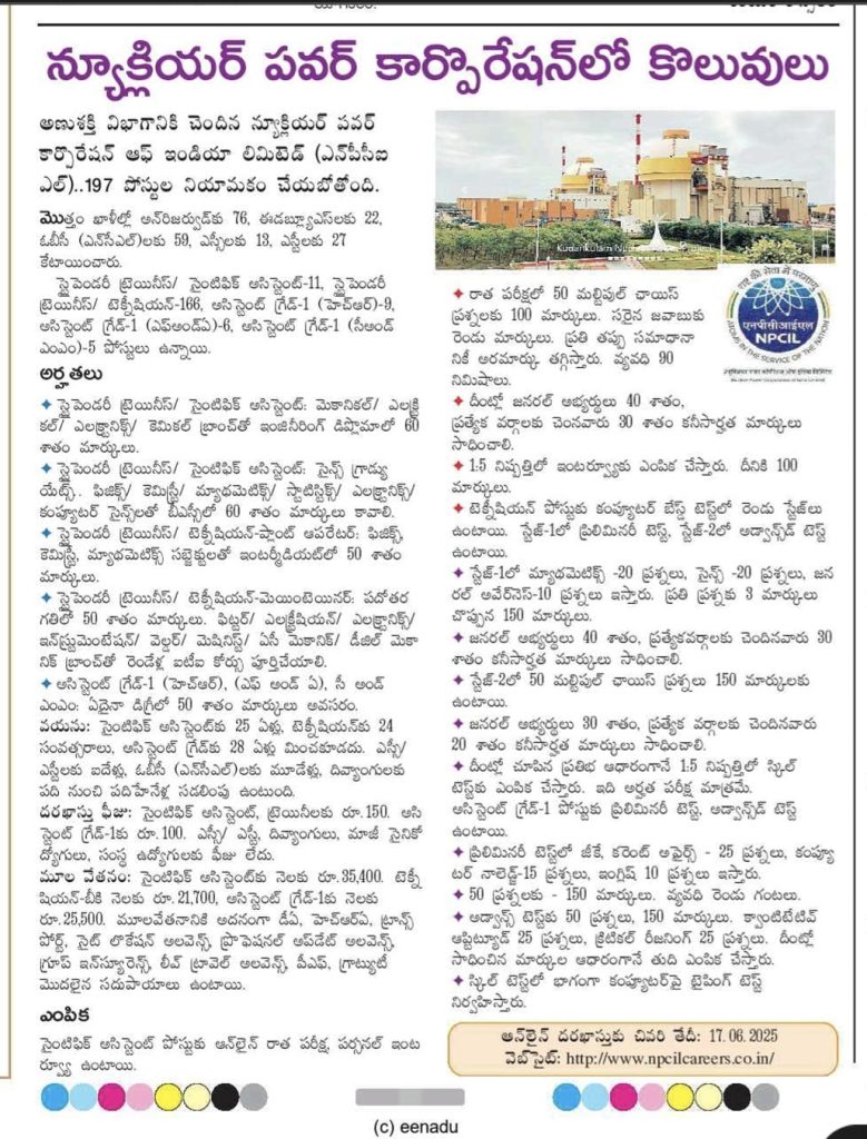Nuclear Power Corporation JObs